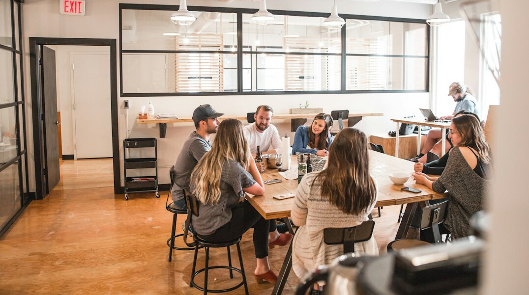 group of people in discussion